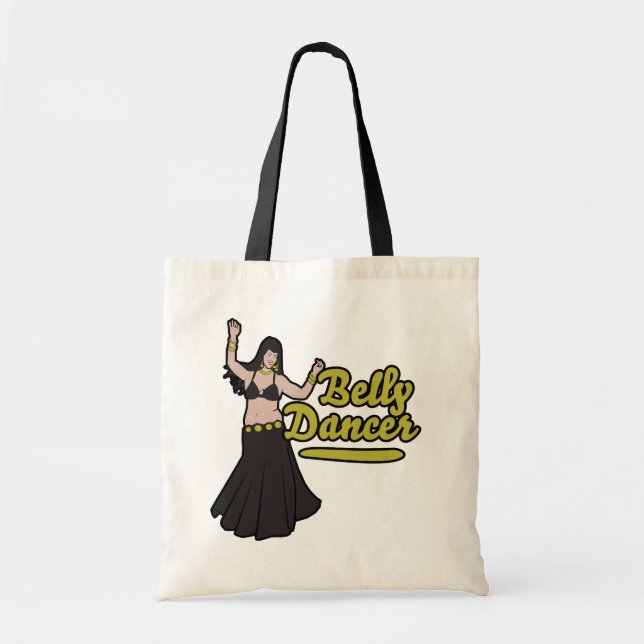 Tänzerdesign Tinah Yellow and Black Bly Tragetasche (Vorne)