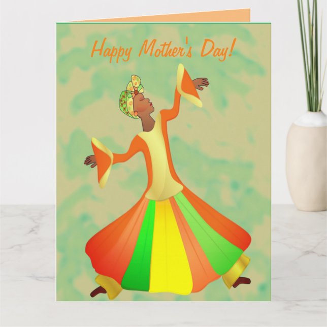 Tänzerin American Mother Day Karte (Vorderseite)