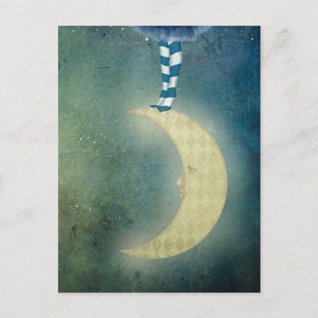 Tänzerin auf dem Mond Postkarte (Vorderseite)