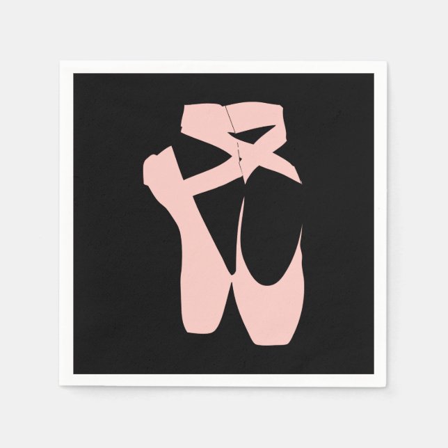 Tänzerin aus rosa Ballettschuhen Serviette (Vorderseite)