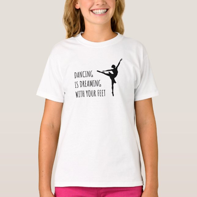 Tänzerin Ballett Träumen Tanzen T-Shirt (Vorderseite)