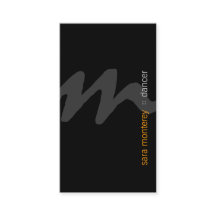Tänzerin Bold Script Monogram Business Card