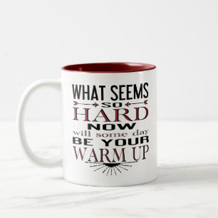 Tänzerin-Fitness Motivierend Quote Zweifarbige Tasse