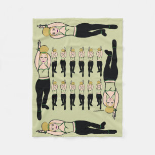Tänzerin Fleece Blanket Minze & Black