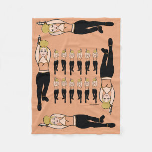 Tänzerin Fleece Blanket Peach & Black