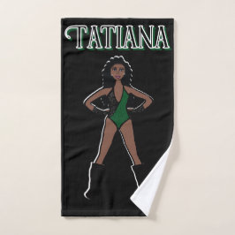 Tänzerin/Majorette Handtuchhalter, grün, schwarz # Handtuch