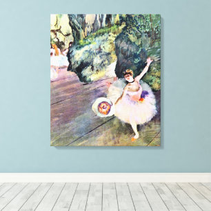 Tänzerin mit Blumenstrauß von Edgar Degas Leinwanddruck