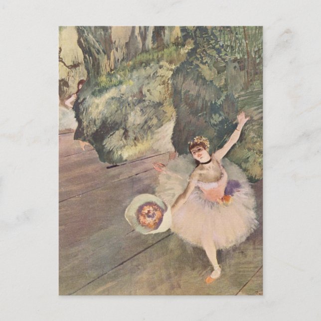 Tänzerin mit Bouquet Postkarte (Vorderseite)