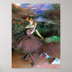 Tänzerin mit Bouquets von Degas Poster