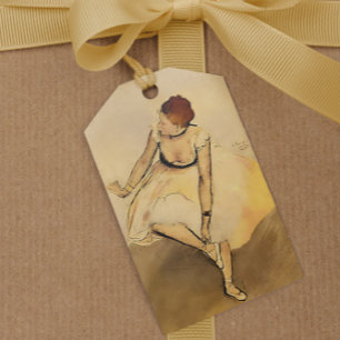 Tänzerin passt ihren Slipper an, Degas Art Geschenkanhänger