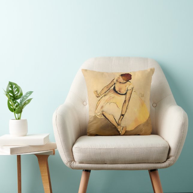 Tänzerin passt ihren Slipper an, Degas Art Kissen (Stuhl )
