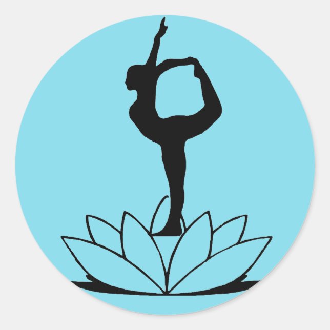 Tänzerin Pose - Yoga-Aufkleber Runder Aufkleber (Vorderseite)