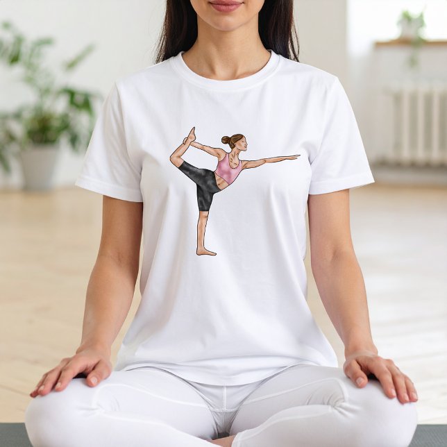 Tänzerin Pose Yoga Natarajasana Balance Workout Gi Tri-Blend Shirt (Please note: This image is a digitally created mockup.)