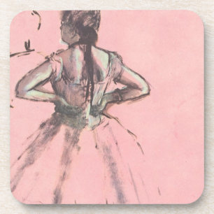 Tänzerin von hinten von Edgar Degas Vintage Ballet Untersetzer
