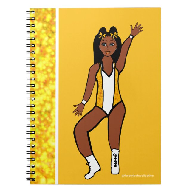 Tänzerin Yellow Spark Notebook Notizblock (Vorderseite)