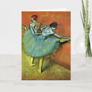 Tänzerinnen an der Barre von Edgar Degas, Vintage  Karte