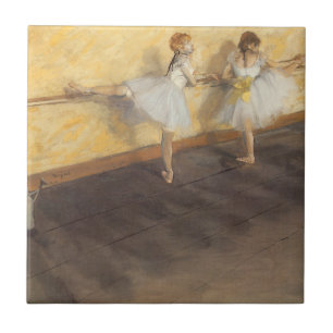 Tänzerinnen an der Stange von Edgar Degas, Vintage Fliese
