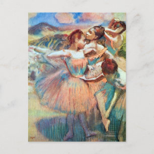 Tänzerinnen in einer Landschaft von Edgar Degas Postkarte
