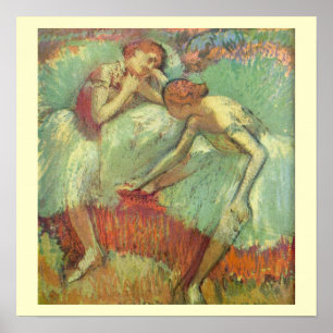 Tänzerinnen in Grün von Edgar Degas, Vintage Balle Poster