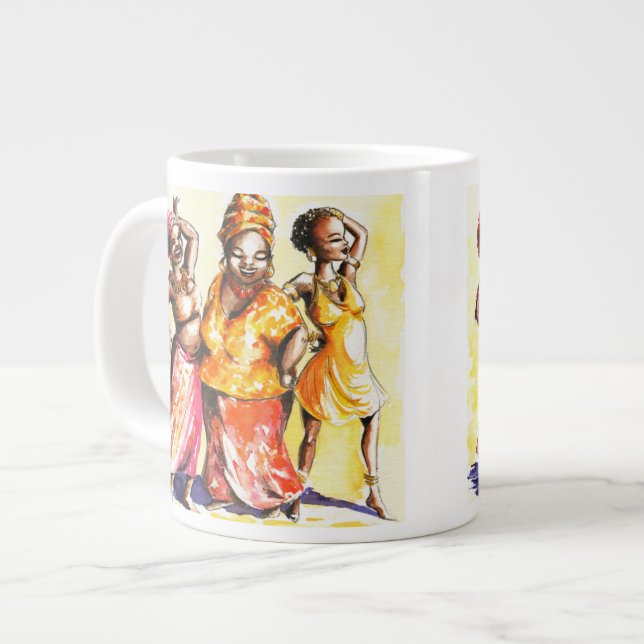 Tänzerinnen Jumbo-Tasse (Vorderseite Links)