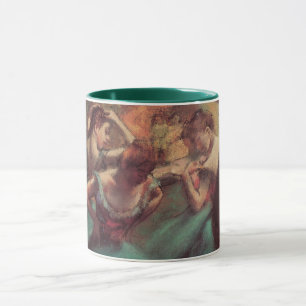 Tänzerinnen, Rosa und Grün von Edgar Degas Tasse