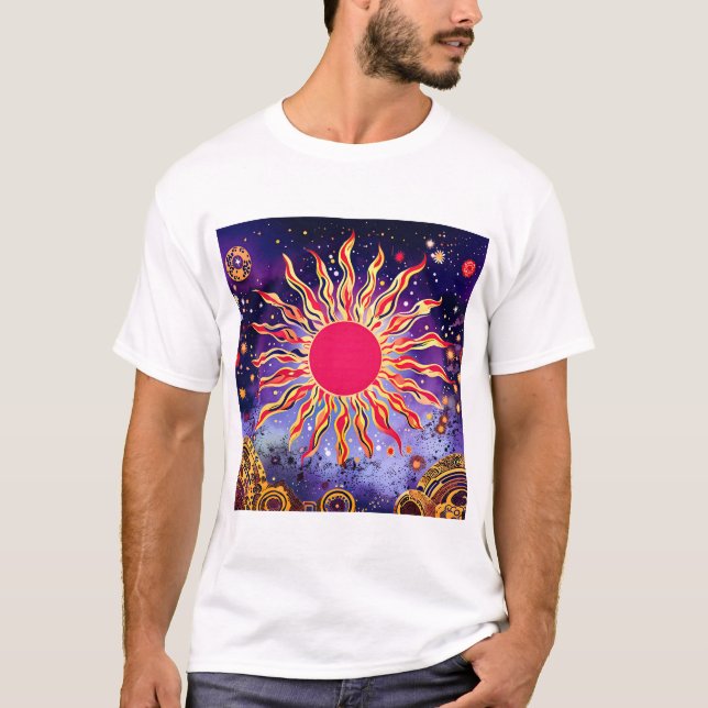 "Tanzfeuer des Kosmos" Die Sonne T-Shirt (Vorderseite)