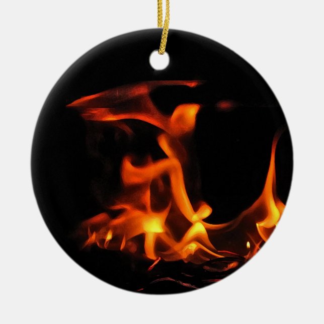 Tanzfeuerverzierung Keramik Ornament (Vorne)
