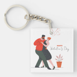 Tanzfigur Valentinstag Schlüsselanhänger