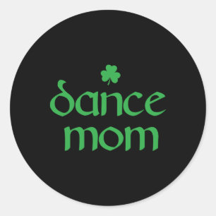 Tanzfrauen Mama Irish Kleeblatt Dancing Womens 1 Runder Aufkleber