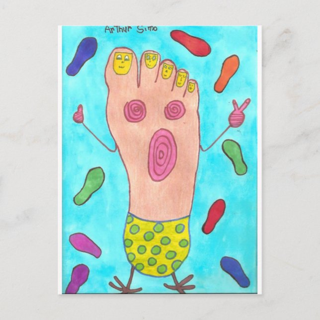 Tanzfuß Postkarte (Vorderseite)