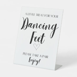 Tanzfüßchen Hochzeitstisch Top-Zeichen Sockelschild