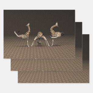 TanzGiraffen Geschenkpapier Set