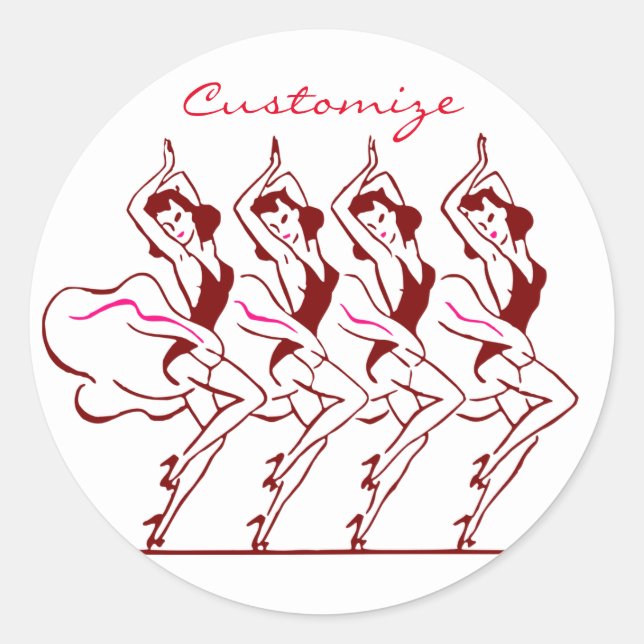 TanzGirls Thunder_Cove Runder Aufkleber (Vorderseite)