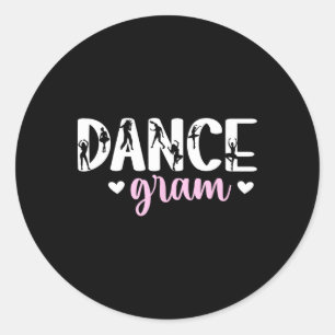 Tanzgram eines Tänzers Gram Dancing Gram Oma Runder Aufkleber