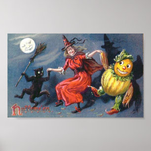 Tanzhexe im Mondlicht Poster