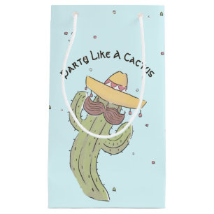 Tanzkaktus mit Mustache in Sombrero Kleine Geschenktüte