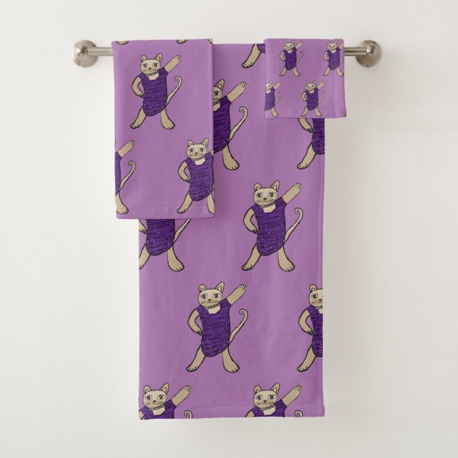 Tanzkatze Badhandtuch Set (Insitu)