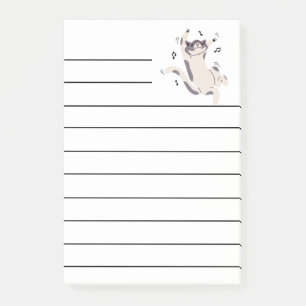 "Tanzkatze" Post-it Klebezettel