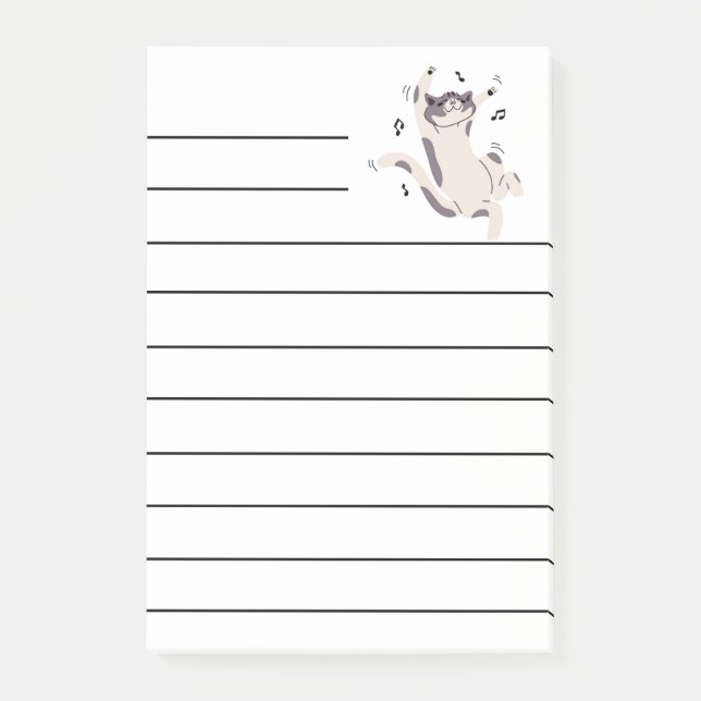 "Tanzkatze" Post-it Post-it Klebezettel (Vorderseite)