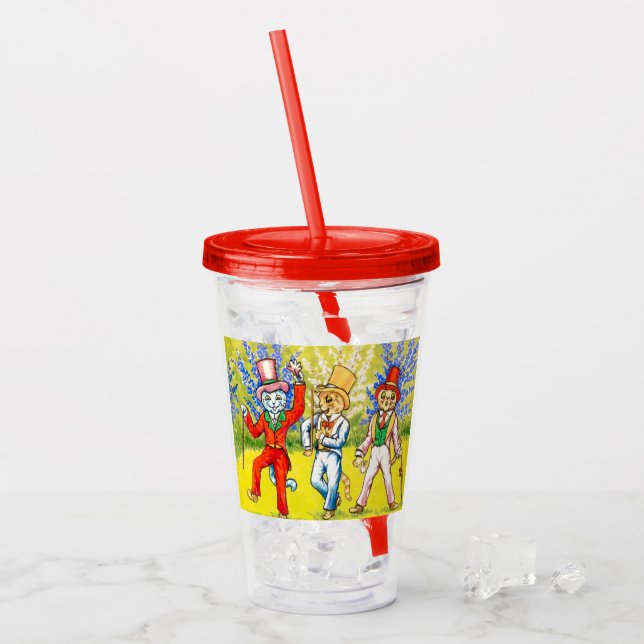 Tanzkatzen Acryltrinkbecher (Vorderseite Ice)