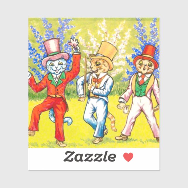 Tanzkatzen Aufkleber (Blatt)