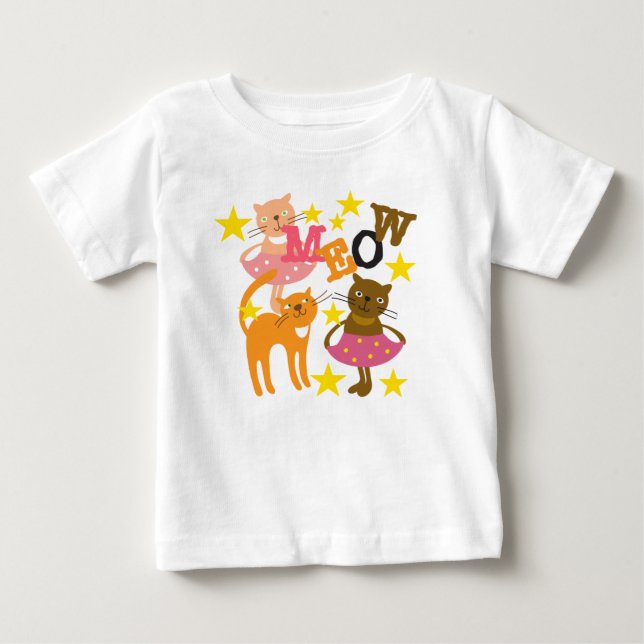 Tanzkatzen Baby T-shirt (Vorderseite)
