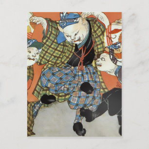 Tanzkatzen Postkarte