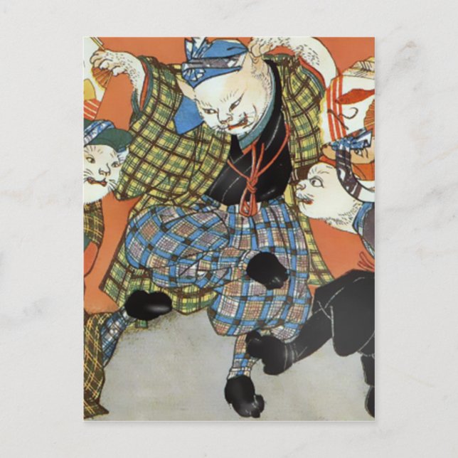 Tanzkatzen Postkarte (Vorderseite)