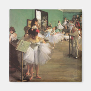 Tanzklasse von Degas, Vintage Impressionismus Ball Magnet