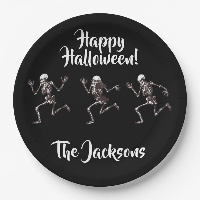 Tanzknochen Pappteller (Vorderseite)