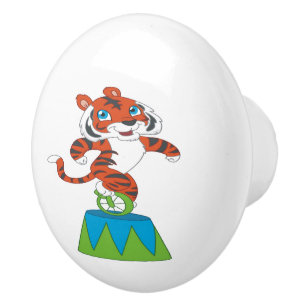 Tanzknopf Tiger Keramik Keramikknauf