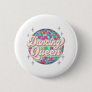 Tanzkönigin-Shirt Retro-Tanz 70er Kinder Mädchen Button