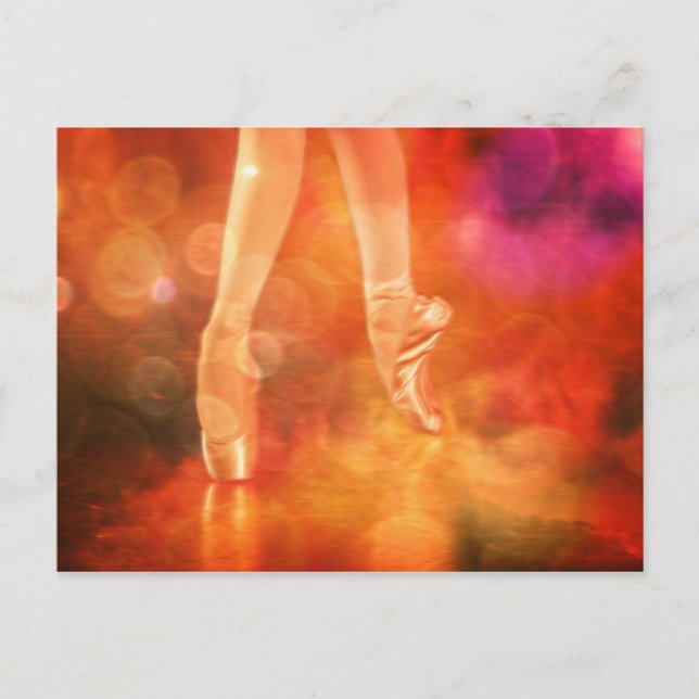 Tanzkunst Ballerina Tanzballet Postkarte (Vorderseite)