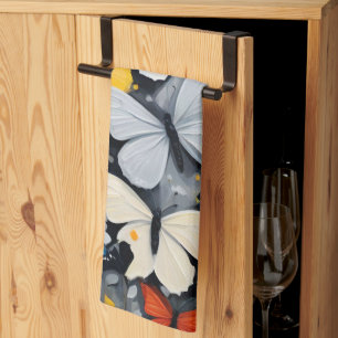 Tanzkunst, farbenfrohe Schmetterlingsakrylenkunst, Geschirrtuch